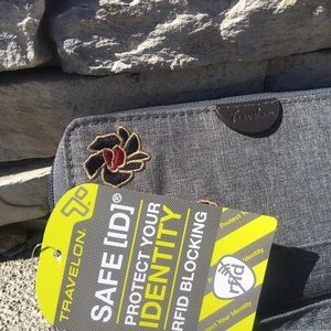 Travelon Wallet with Floral Embroidery